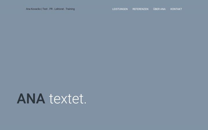 Screenshot of ana-textet.de