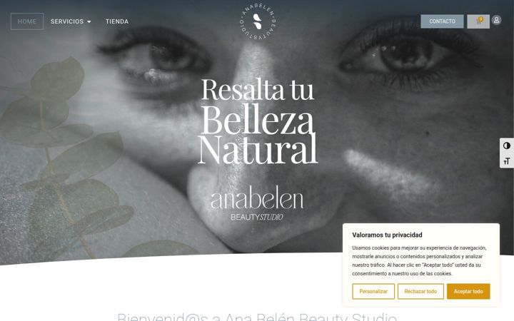 Screenshot of anabeautystudio.es