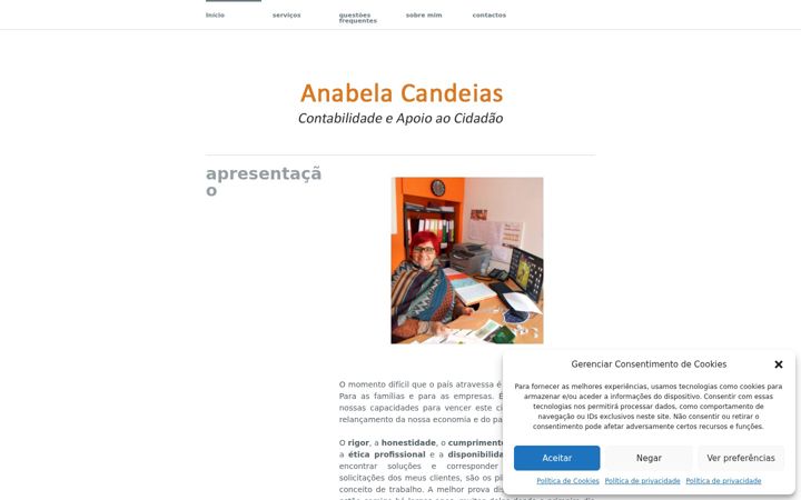 Screenshot of anabelacandeias.com