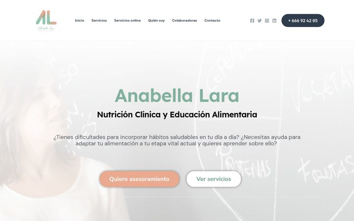 Screenshot of anabellanutricionista.com