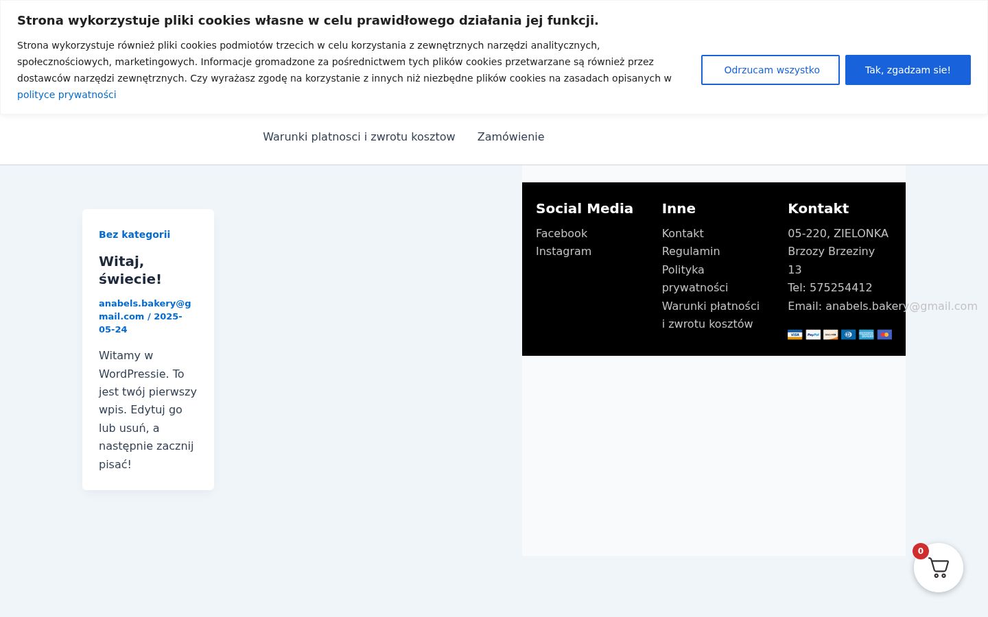 Screenshot del banner di consenso mostrato prima di qualsiasi interazione