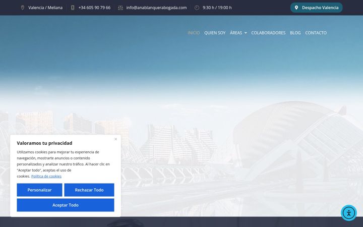 Screenshot of anablanquerabogada.com