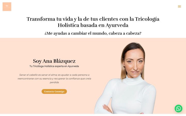 Screenshot of anablazqueztricologa.com