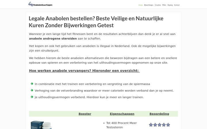 Zrzut ekranu anabolenkuurkopen.nl