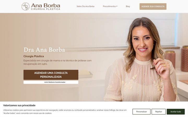 Screenshot of anaborba.com.br
