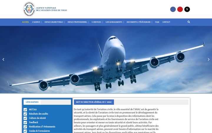 Screenshot of anac-togo.tg