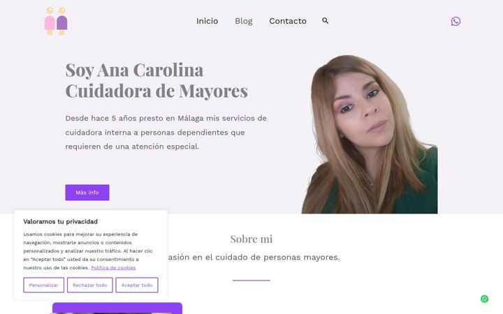 Snímek obrazovky anacarolina.eu