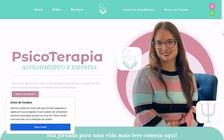 Captura de pantalla de anacarolinapsicologia.com.br