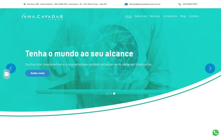 Captura de pantalla de anacavadascomex.com.br