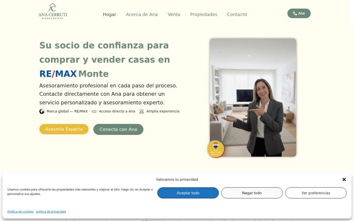 Screenshot of anacerruti.com
