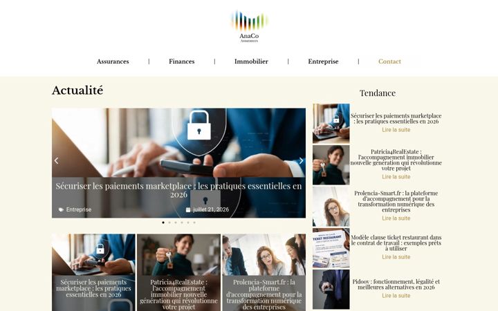 Screenshot of anaco-assurances.fr