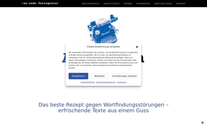 Screenshot of anaconda-textagentur.ch