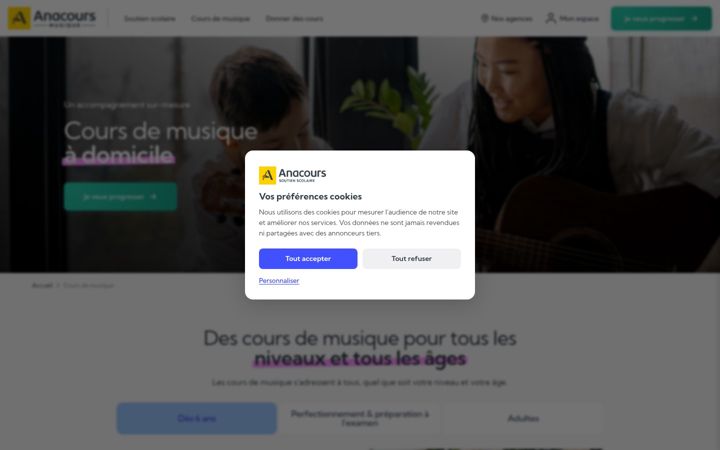 Screenshot of anacours-musique.com