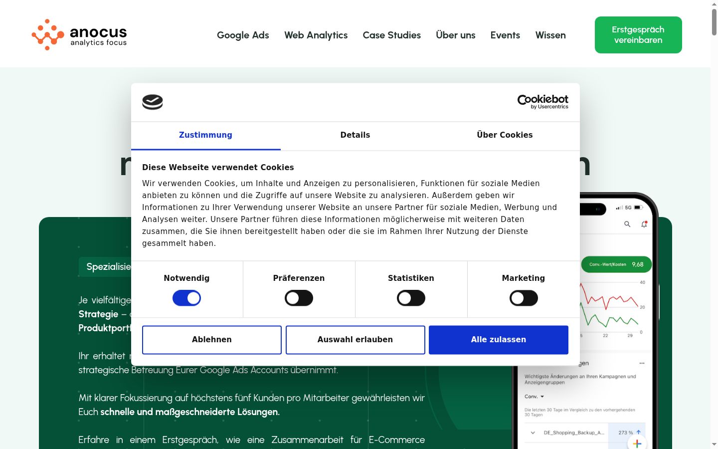 Sutikimo reklamjuostės, rodytos prieš bet kokią sąveiką, ekrano kopija