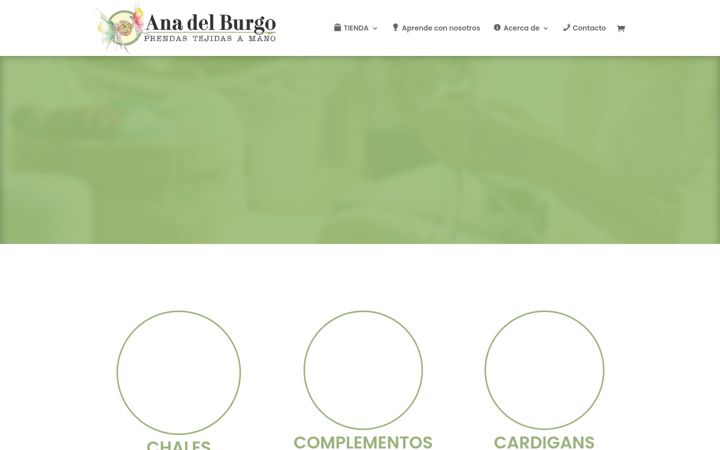 Skärmbild av anadelburgo-artesania.es
