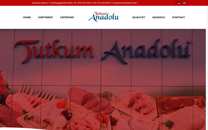 Screenshot of anadolufleisch.de