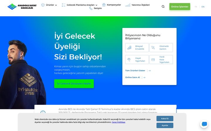 Screenshot of anadoluhayat.com.tr