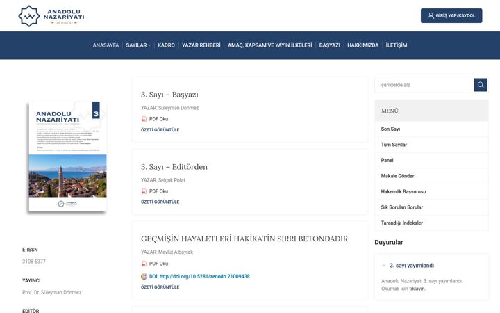 Screenshot of anadolunazariyati.com