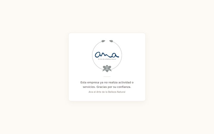 Screenshot of anaelartedelabellezanatural.es