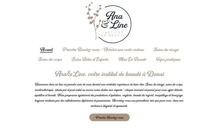 Screenshot of anaeline.com