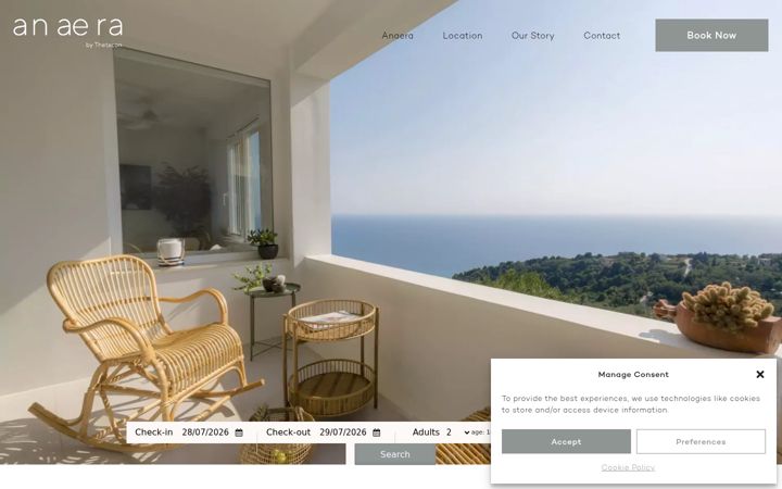 Screenshot von anaera.gr