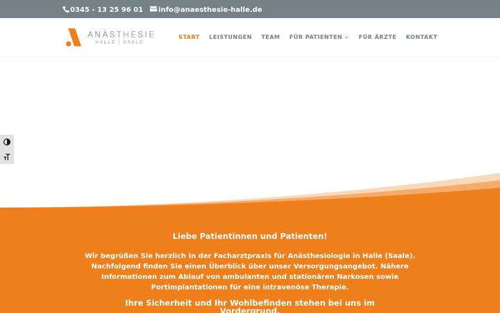 Ekrānuzņēmums no anaesthesie-halle.de