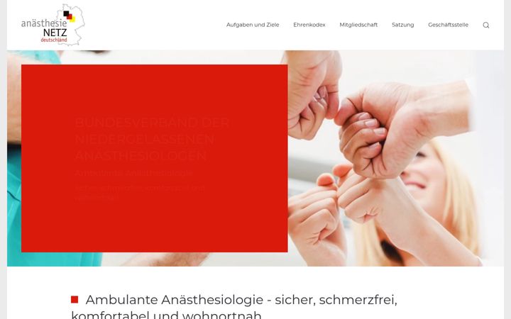 Ekrānuzņēmums no anaesthesie-netz-deutschland.de
