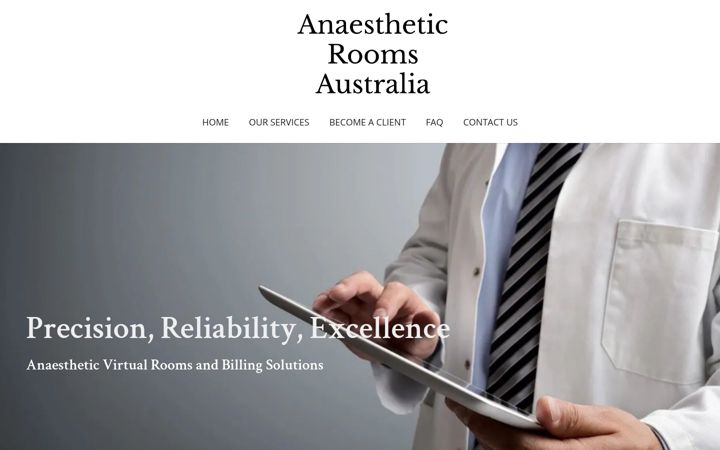 Screenshot of anaestheticroomsaust.com.au