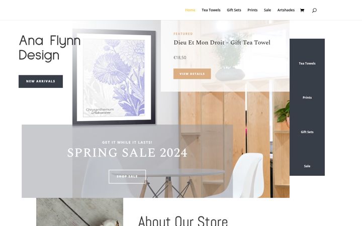 Screenshot of anaflynndesign.com