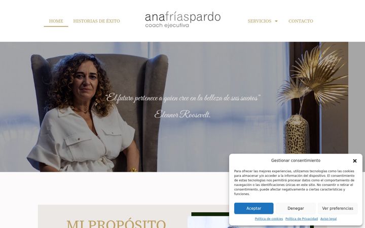 Screenshot of anafriaspardo.com