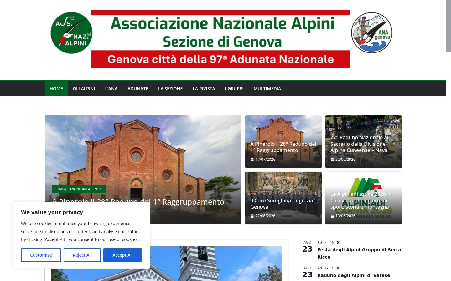 Screenshot of the consent banner shown before any interaction