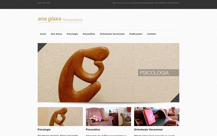 Screenshot of anagiaxapsicologia.com.br