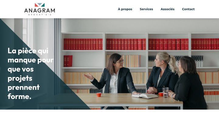 Screenshot of anagram-avocate.ch