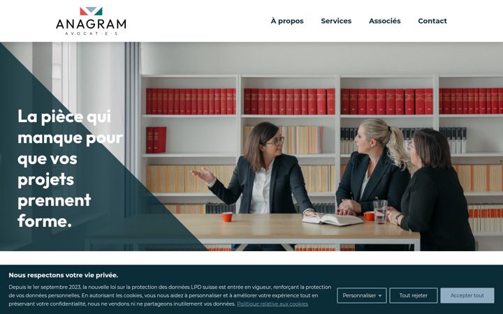 Screenshot of anagram-avocats.ch