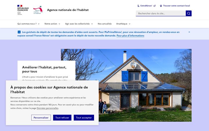 Screenshot of anah.gouv.fr