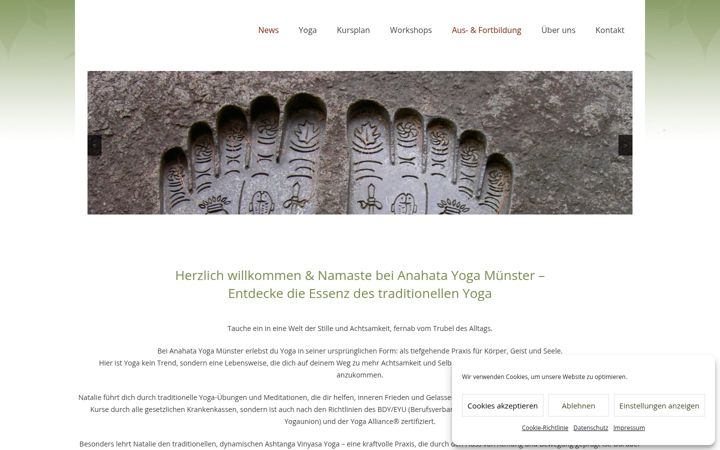 Ekrānuzņēmums no anahata-yoga.de