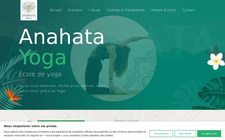 Skjermbilde av anahatayoga.be