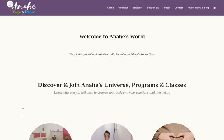 Screenshot of anahe-yoga-dance.com
