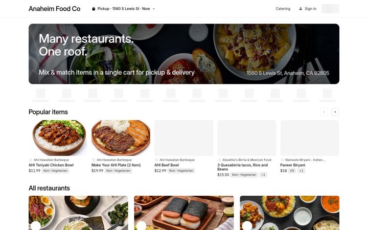 Screenshot of anaheimfoodco.com