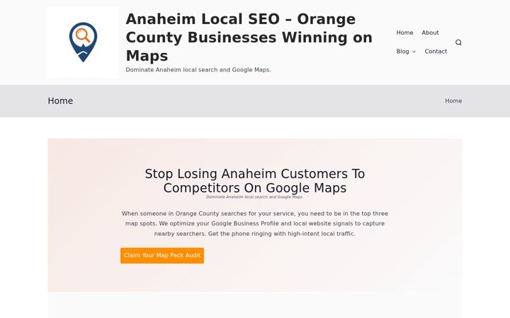 Screenshot of anaheimlocalseo.com