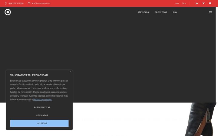 Screenshot of anahi.es