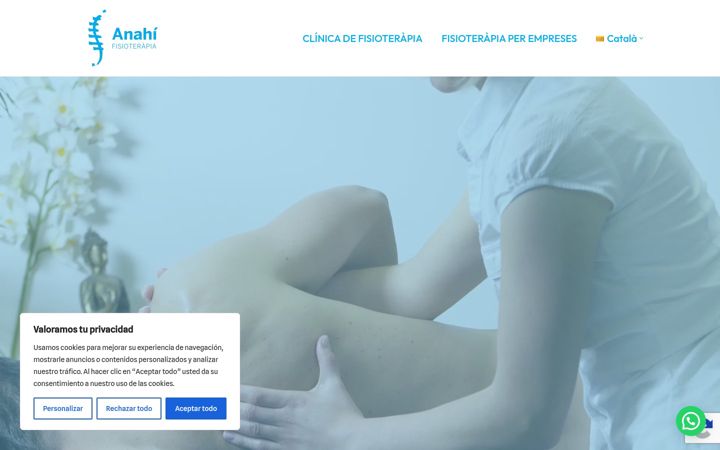 Screenshot of anahifisioterapia.com