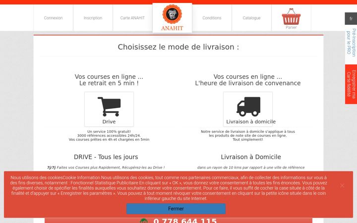 Screenshot of anahit.fr