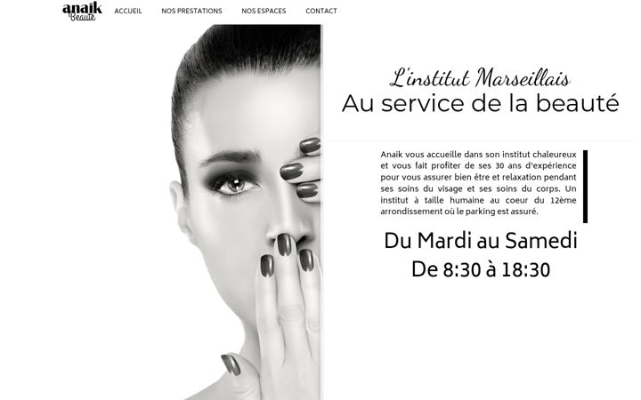 Screenshot of anaik-beaute.com
