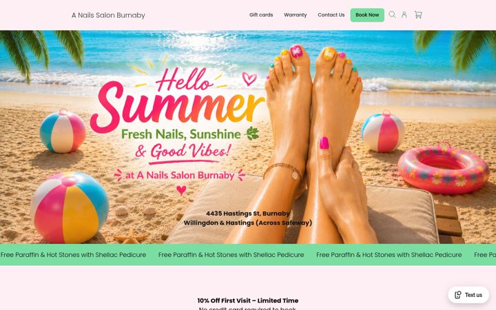 Screenshot of anailssalonburnaby.com