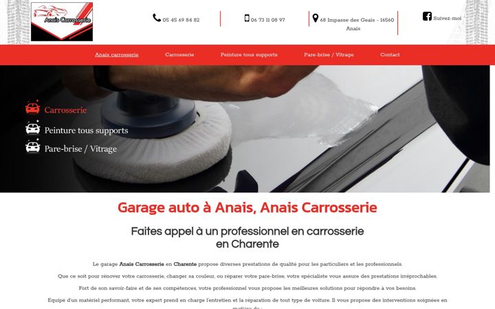 Screenshot of anais-carrosserie-16.fr