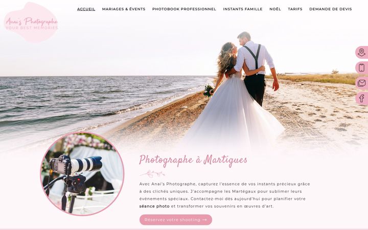Screenshot of anais-photographe-martigues.fr