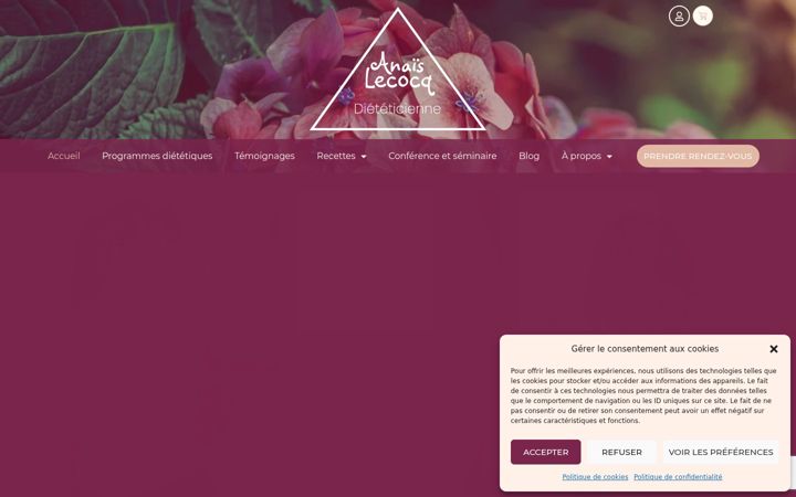 Skjermbilde av anaislecocq-dieteticienne.be