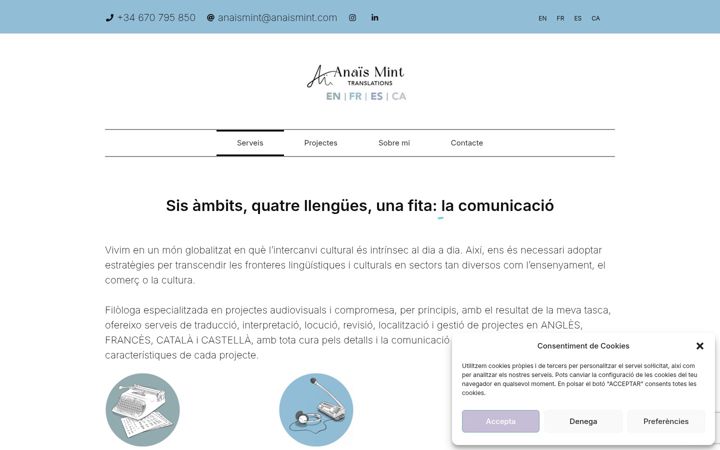 Screenshot of anaismint.com