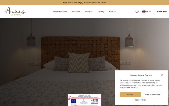 Screenshot of anaisofnaxos.com